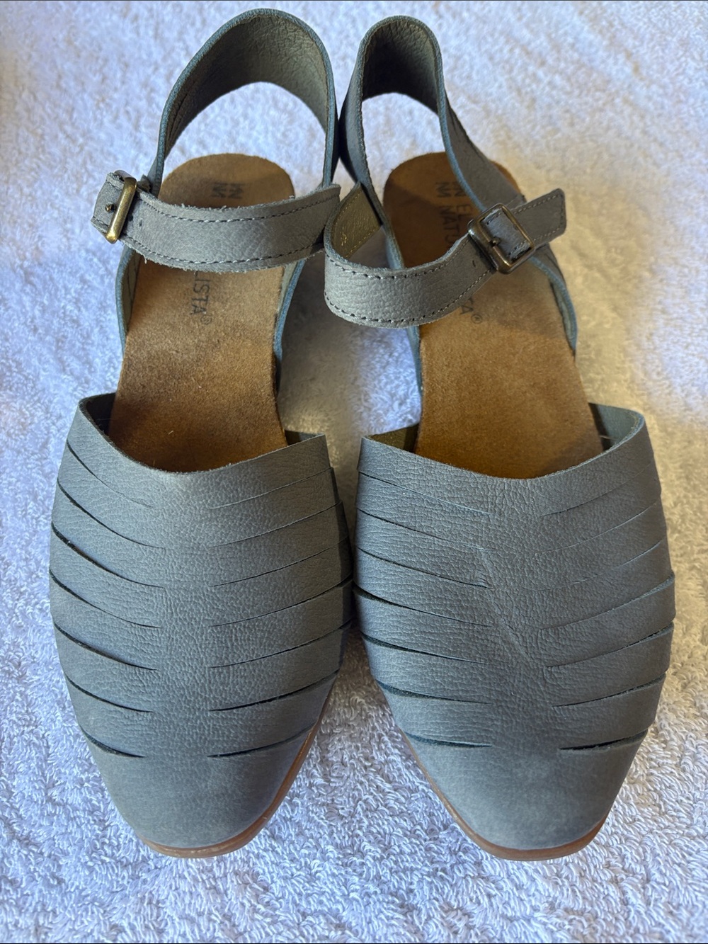 Women's El Naturalist Gray/Blue  Slingback Cutout Sandals